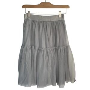 Lauren Conrad Dress Up Shop Flint Gray Ruffle Tulle skirt New w Tag W-381 Sz S